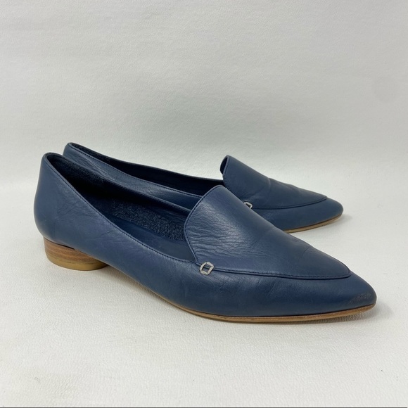 Equitare Blue Leather Pointed Toe Flats, Women’s Size 40 - Picture 2 of 14